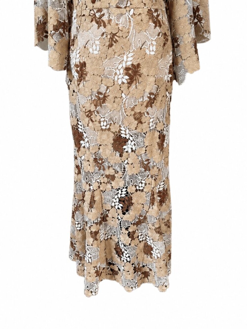 RICH RADI Q'S Rhinestone Openwork Embroidered Florals Lace Dress - Picture 2 of 16